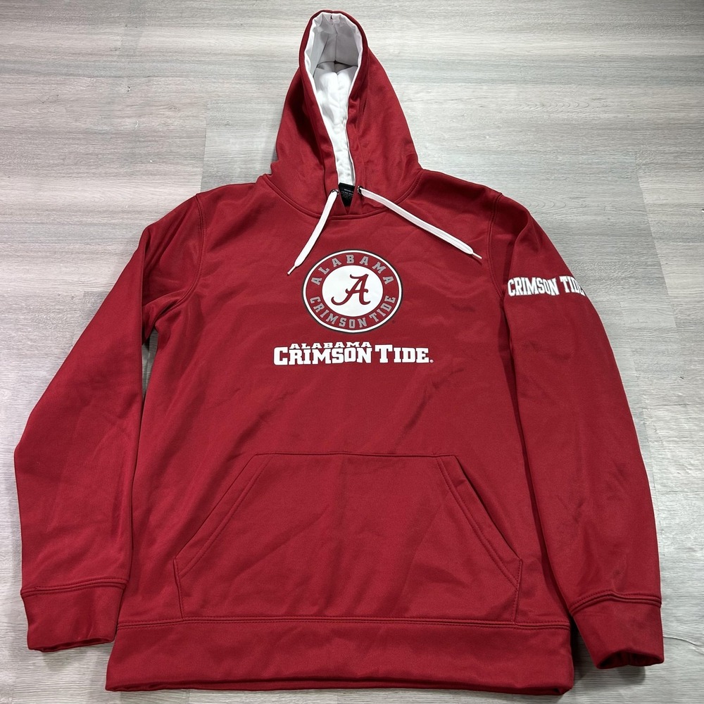 Alabama Crimson Tide Hoodie Mens Medium Red NCAA Football Colosseum Fleece Top‎